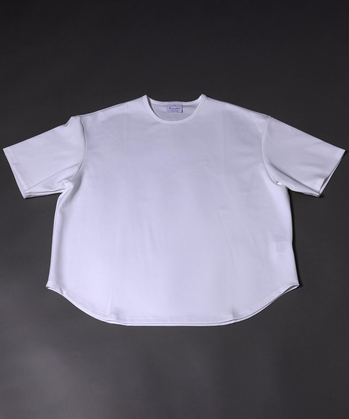 オーバーサイズ・ラウンドTシャツ(半袖)白