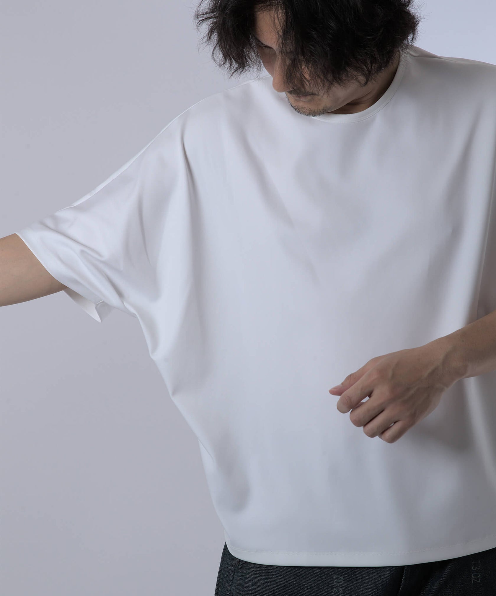 オーバーサイズ・ドルマンスリーブ白Tシャツ（半袖）｜白Tシャツ専門店ブランド Cov